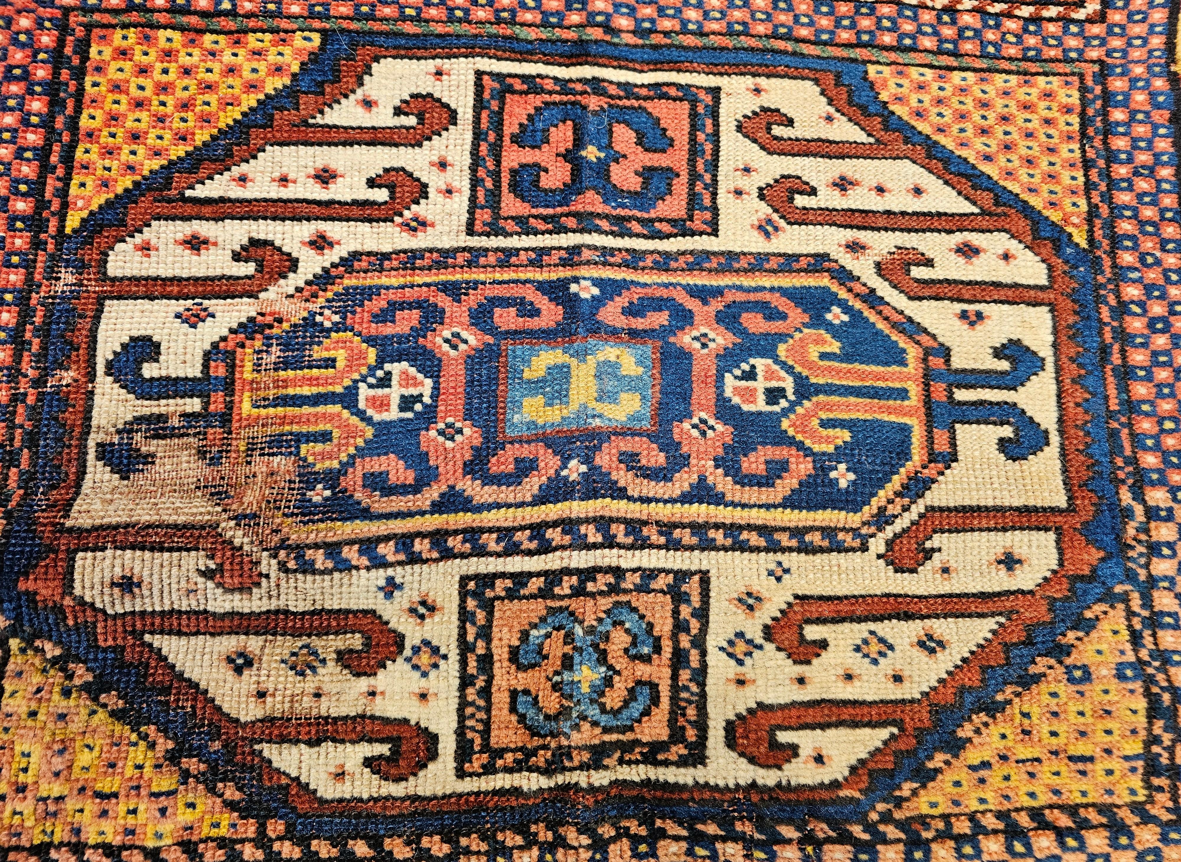 XIXe siècle Tapis caucasien Karachov Kazak du 19ème siècle en vente