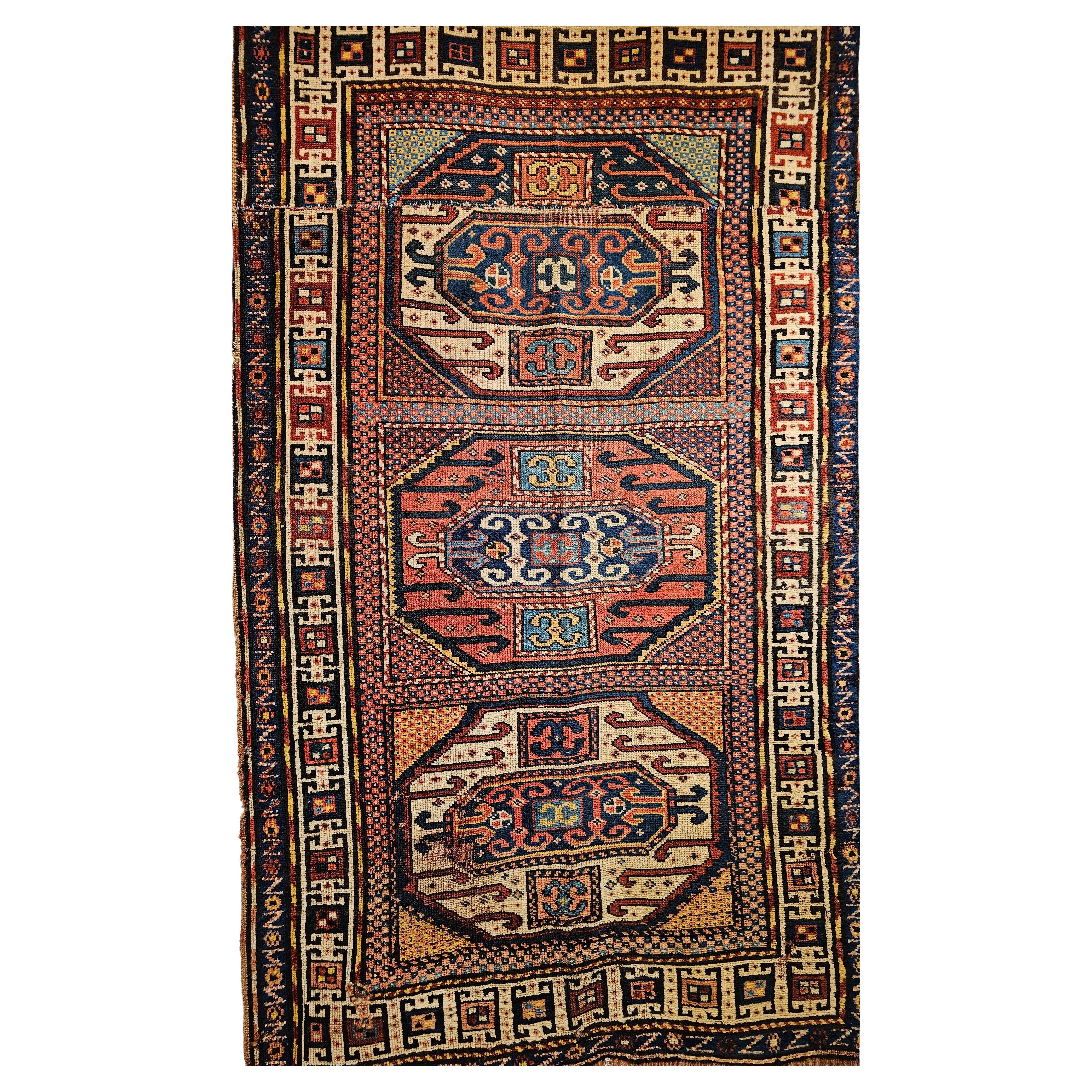 19th Century Caucasian Karachov Kazak Area Rug
