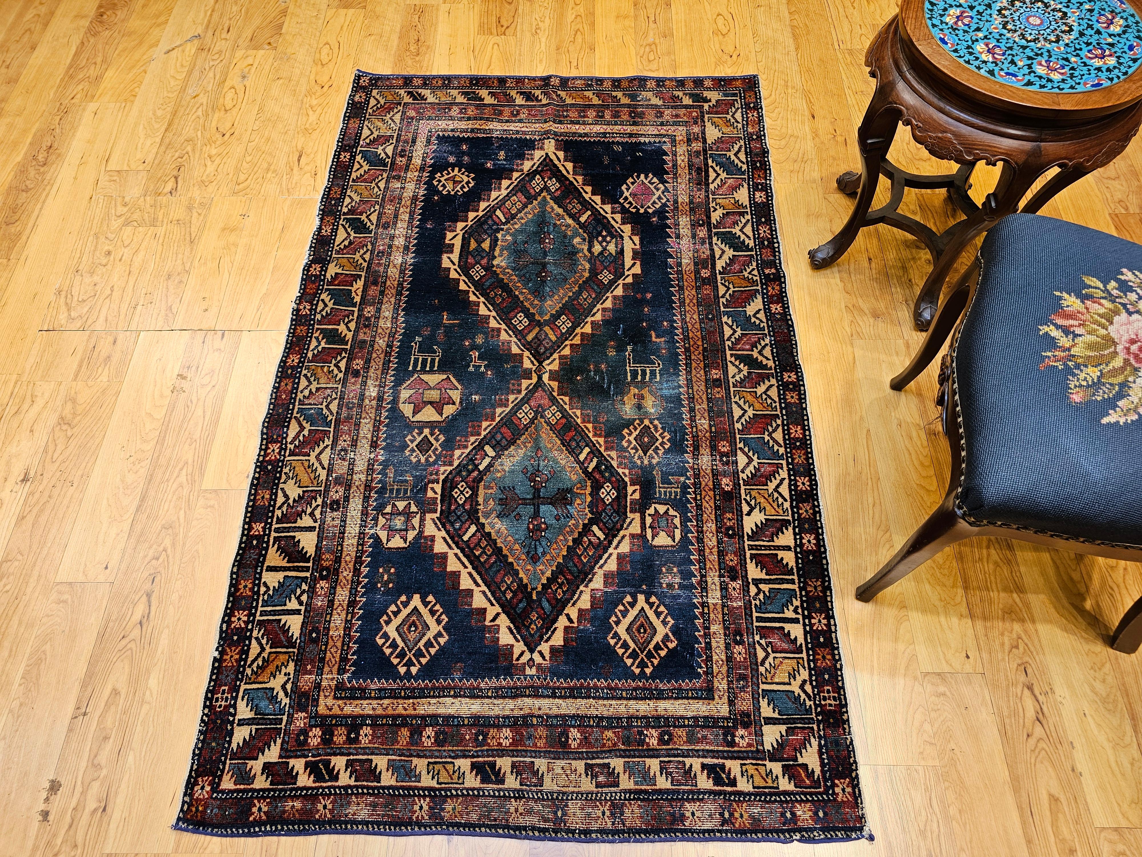 Tapis du Kazak caucasien du 19ème siècle en vente 6