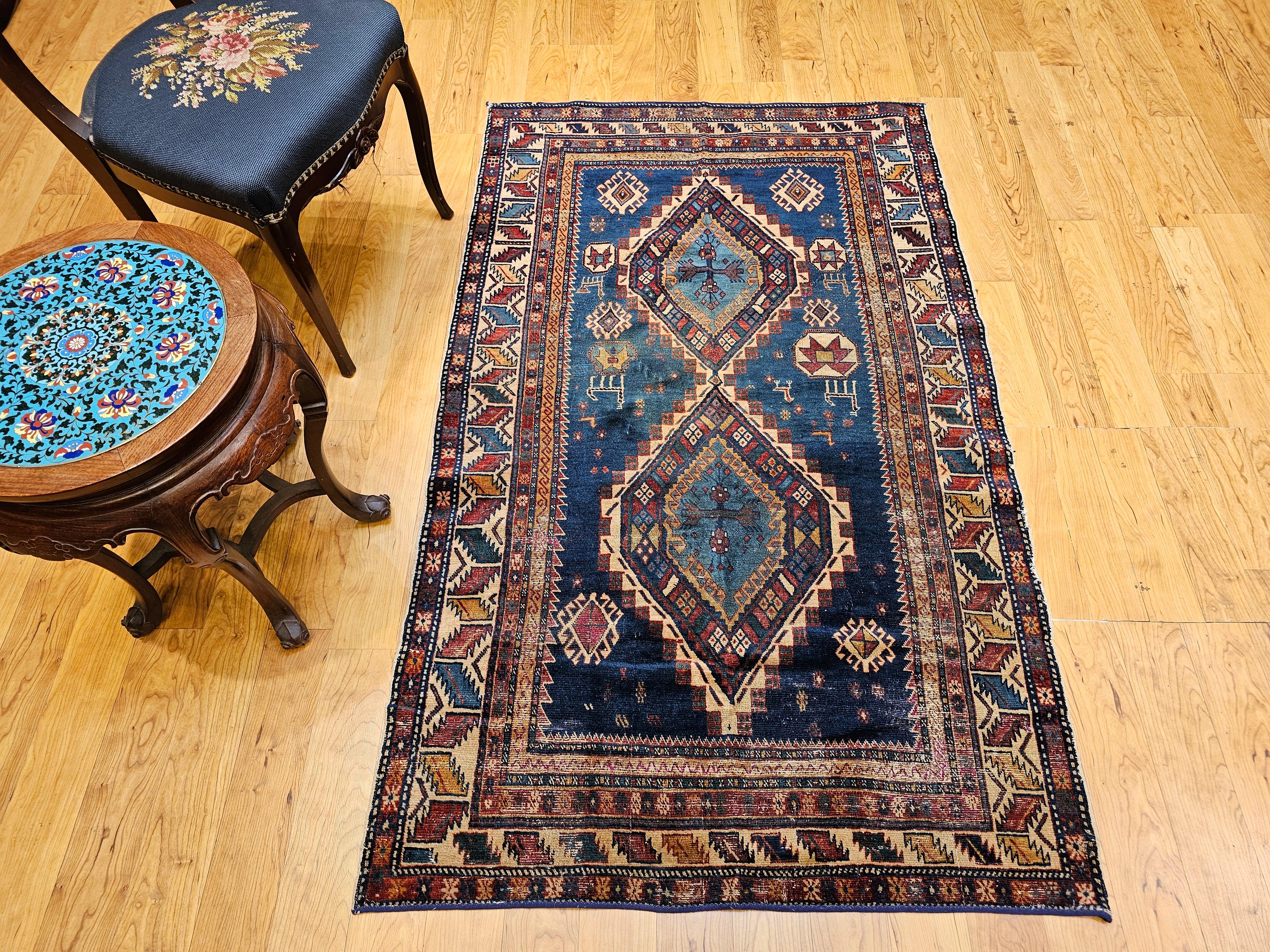 Tapis du Kazak caucasien du 19ème siècle en vente 10