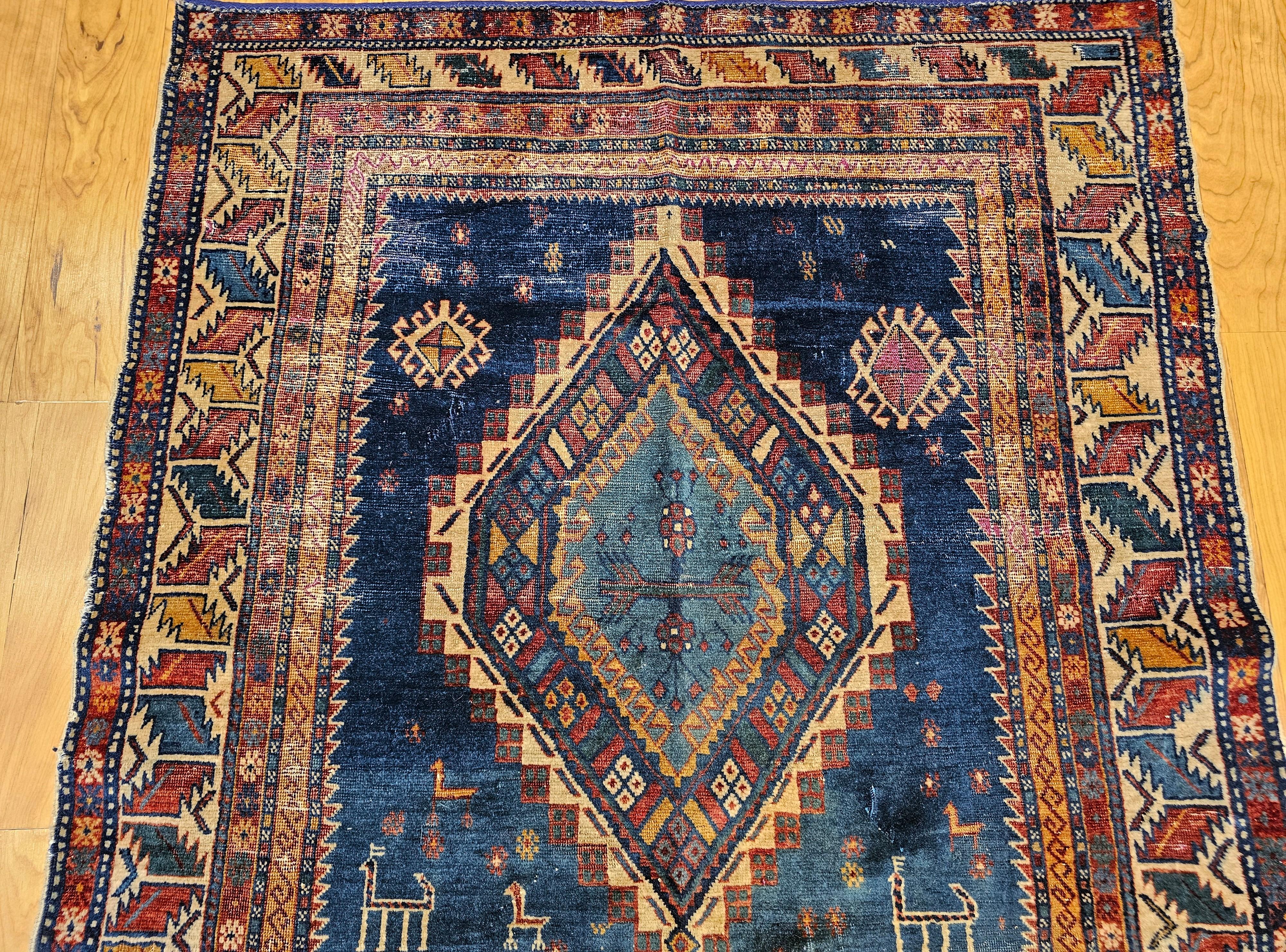 Caucasien Tapis du Kazak caucasien du 19ème siècle en vente