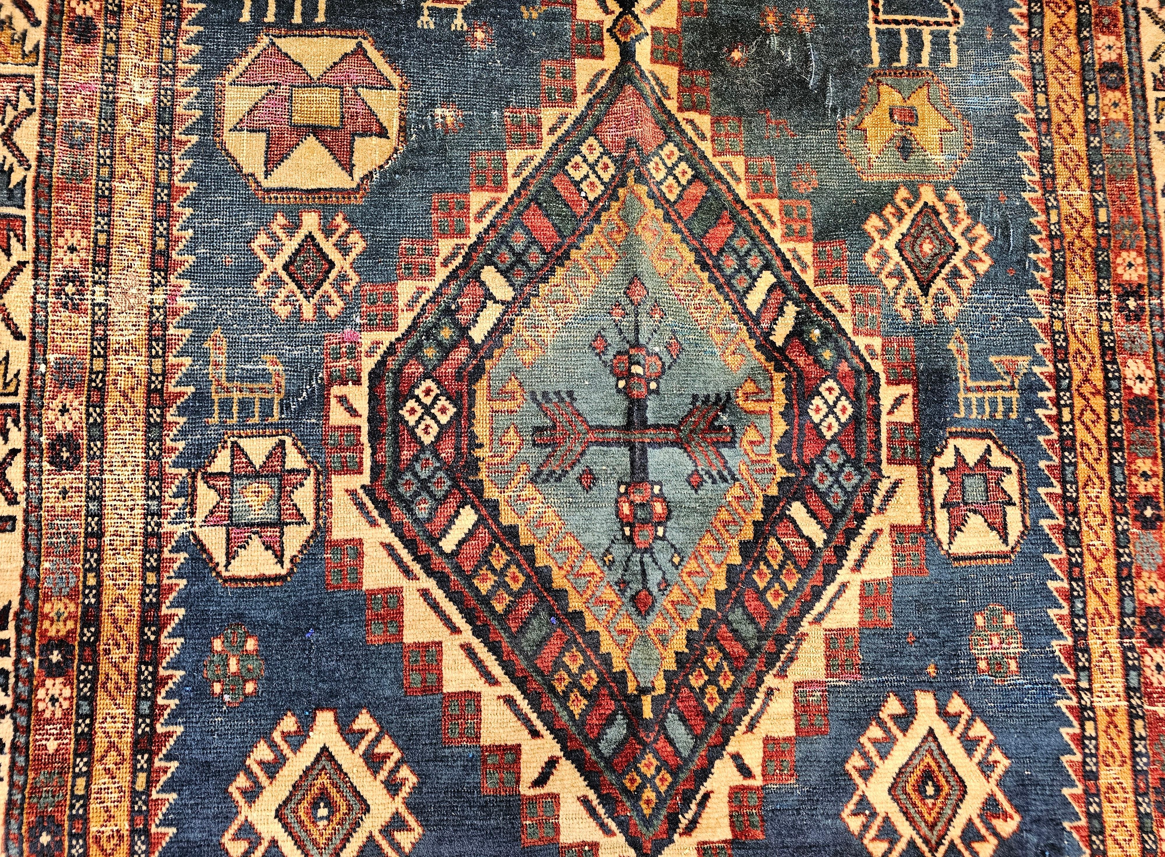 Tapis du Kazak caucasien du 19ème siècle en vente 1