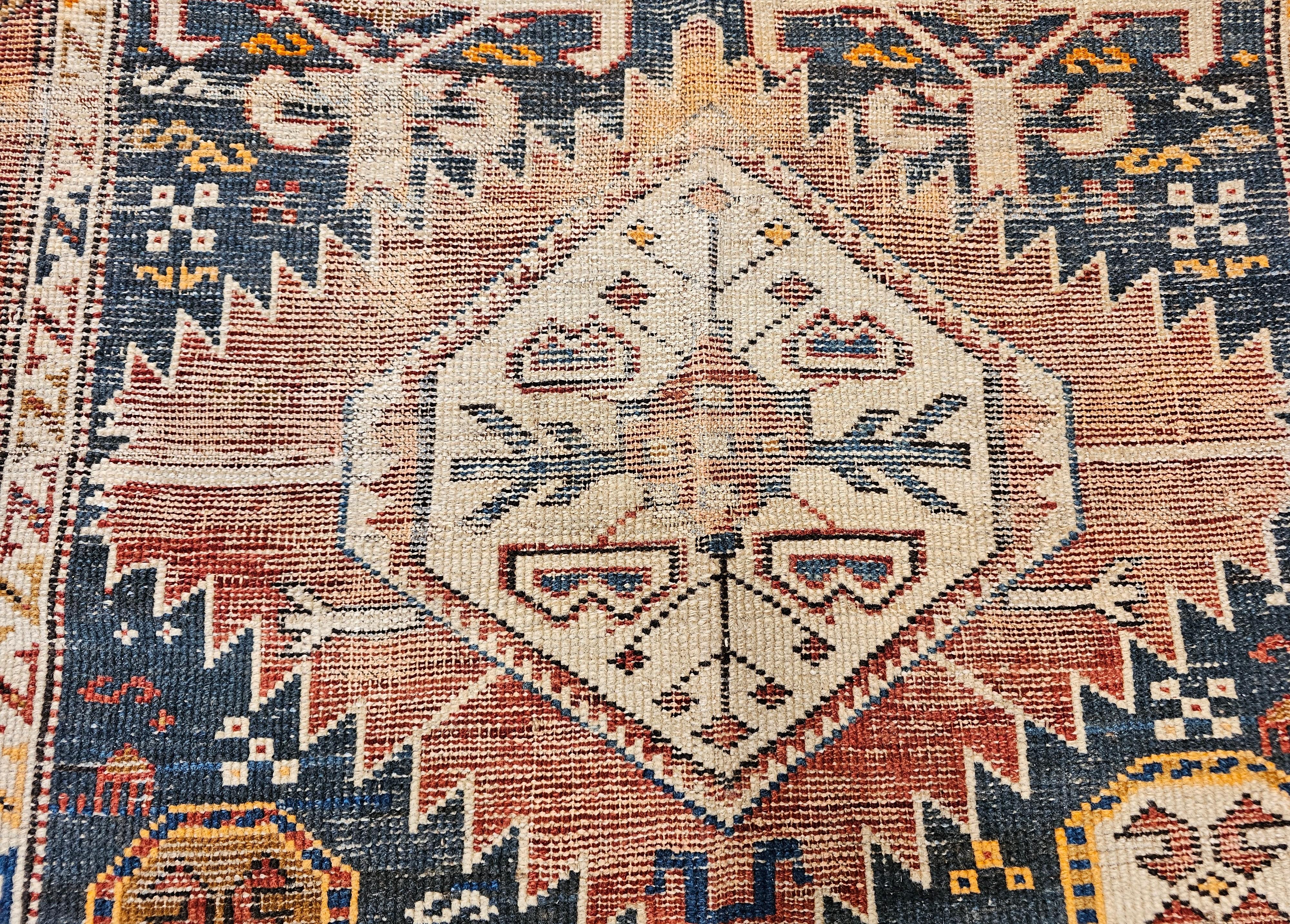 Tapis du Kazak caucasien du 19ème siècle en vente 1