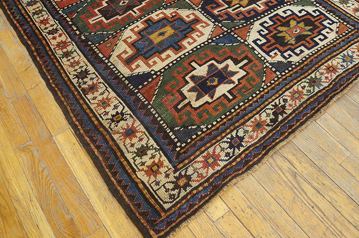 19th Century Caucasian Kazak Carpet ( 4'6