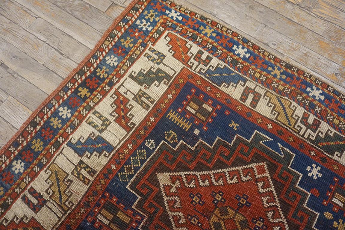 Tapis du Kazak caucasien du 19ème siècle Bon état - En vente à New York, NY