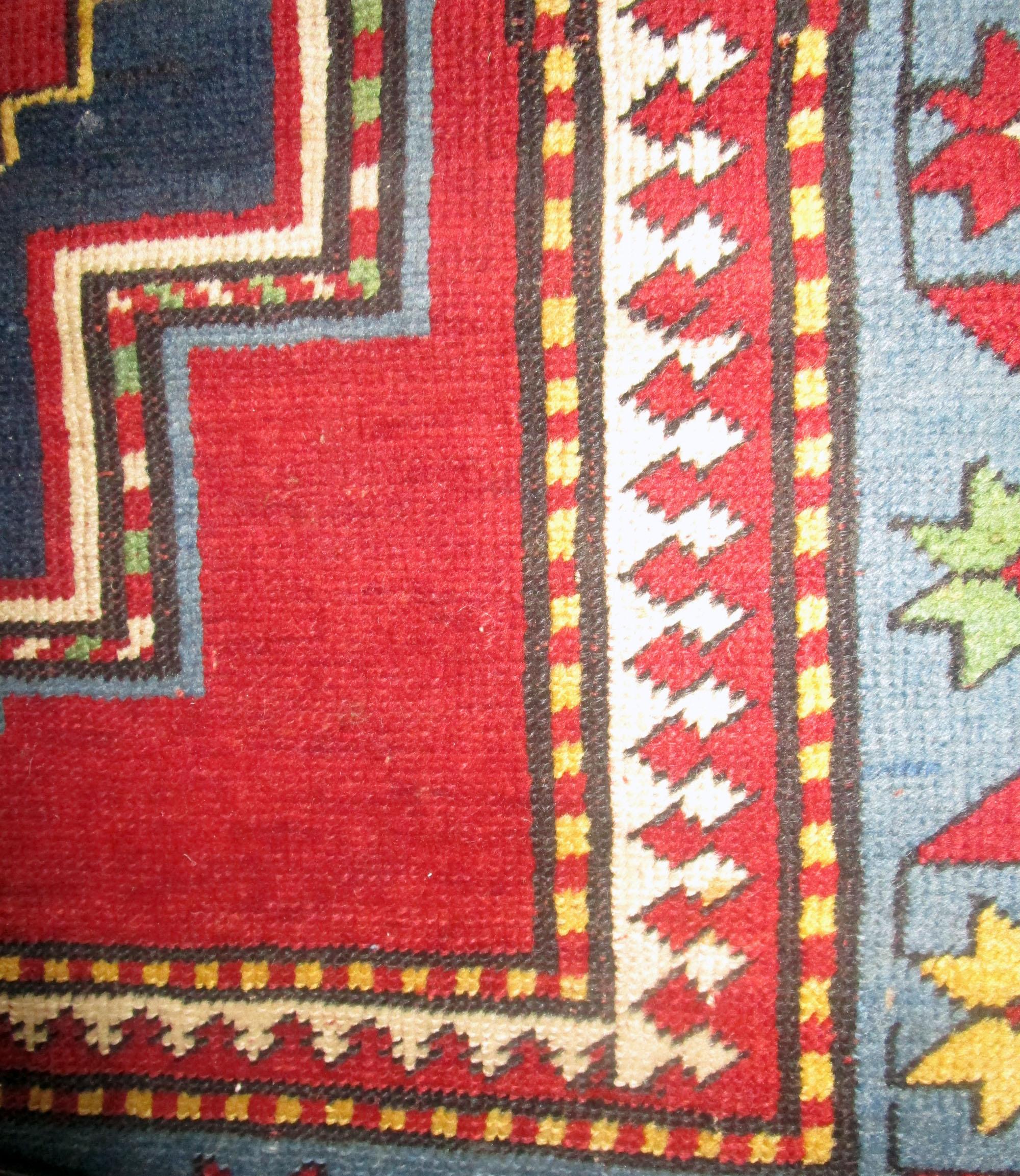 Kaukasischer Kazak-Teppich aus dem 19. (Wolle) im Angebot