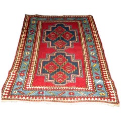 Antique 19th Century Caucasian Kazak Rug