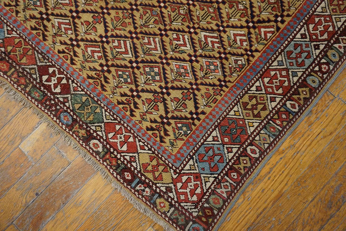 Hand-Knotted 19th Century Caucasian Maraseli Prayer Rug ( 3'6