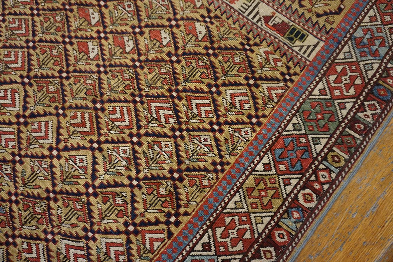 Wool 19th Century Caucasian Maraseli Prayer Rug ( 3'6