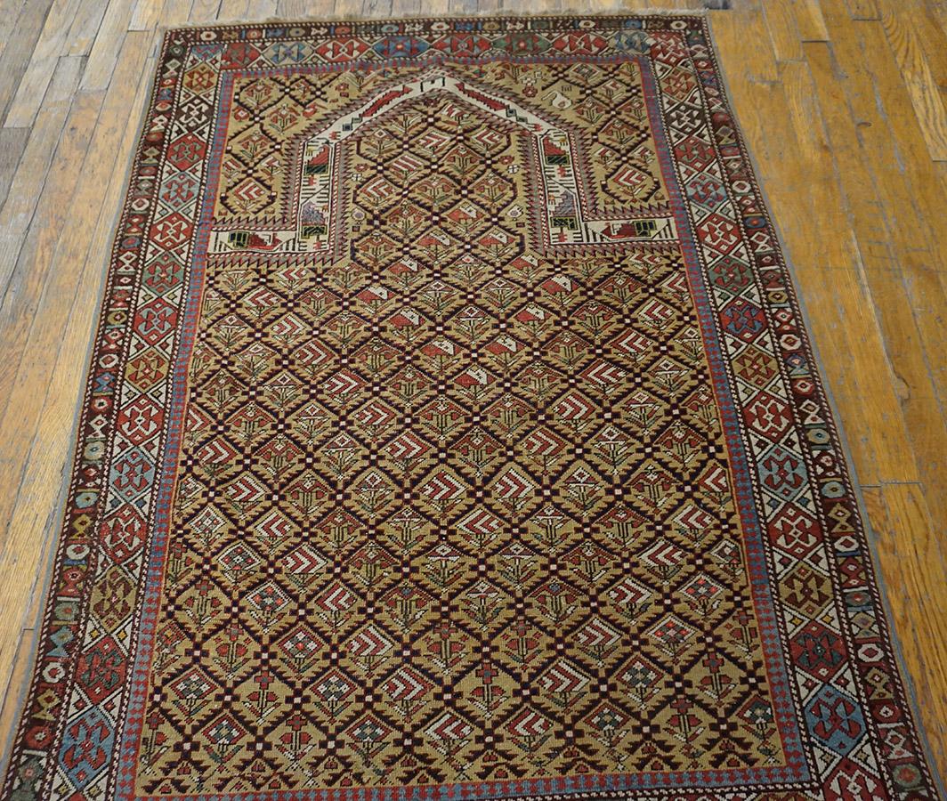 19th Century Caucasian Maraseli Prayer Rug ( 3'6