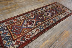 Tappeto Moghan caucasico del XIX secolo ( 3'5" x 9'5" - 104 x 287 )