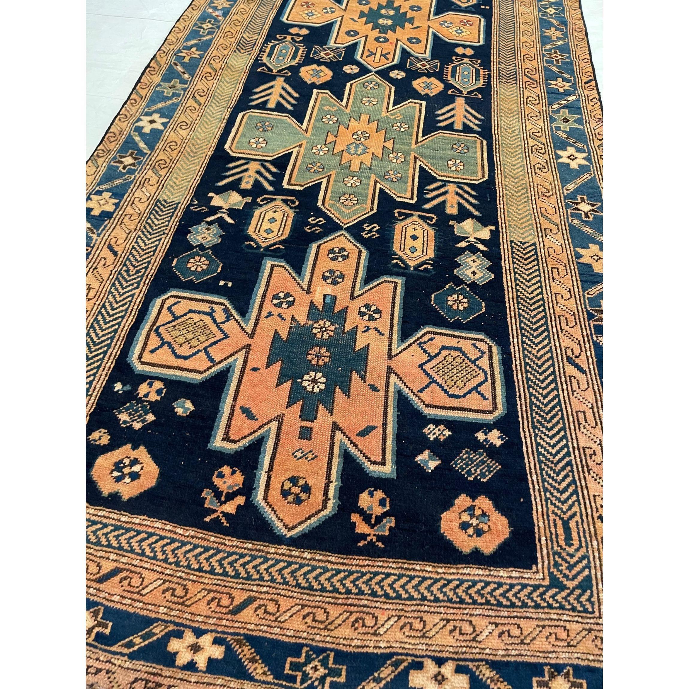Antique Kazak Rugs – The historic Kazak Khanate was bounded by the rugged mountains and lush valleys of Armenia, Azerbaijan and Georgia. This cultural melting pot was populated by Armenian dyers and weavers, Azeri Turks, groups from the Northern
