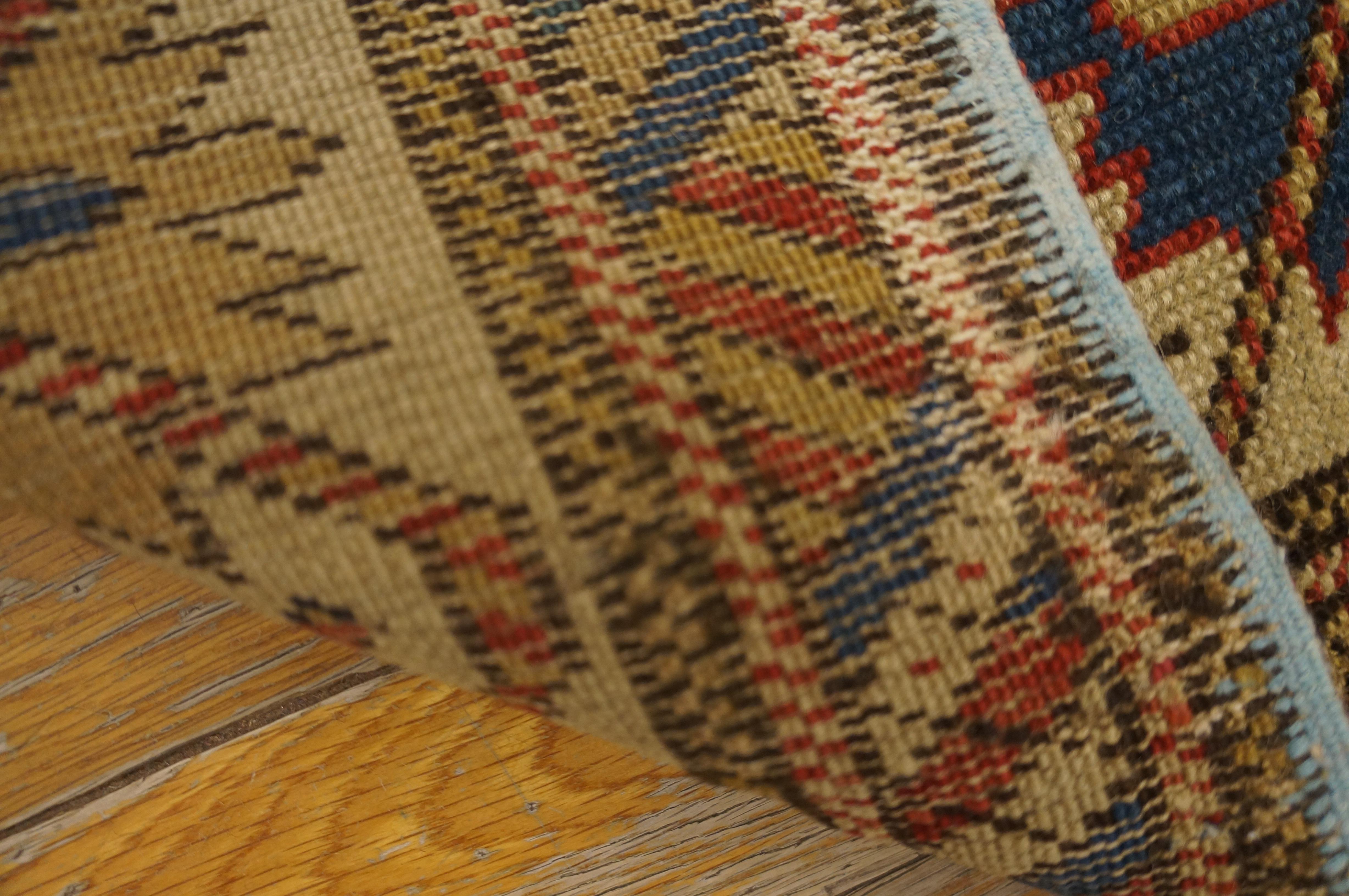 Kaukasischer Schirwan-Läufer-Teppich des 19. Jahrhunderts ( 3'3