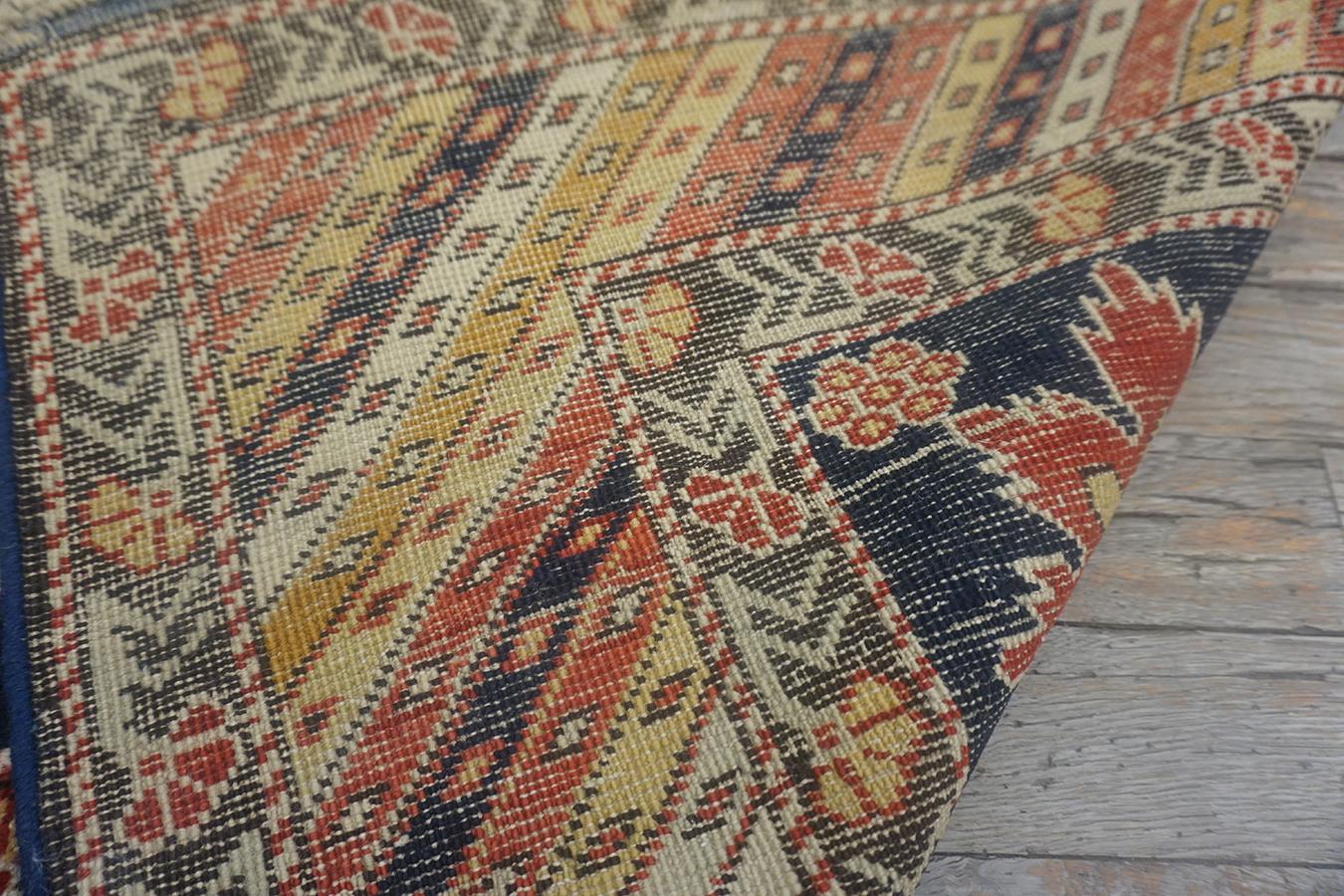 Kaukasischer Shirvan-Stern-Kuban-Teppich des 19. Jahrhunderts ( 4' x 5'6