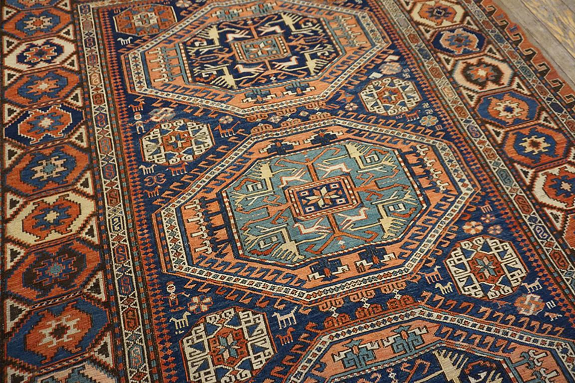 Late 19th Century 19th Century Caucasian Sumak Carpet ( 4'6