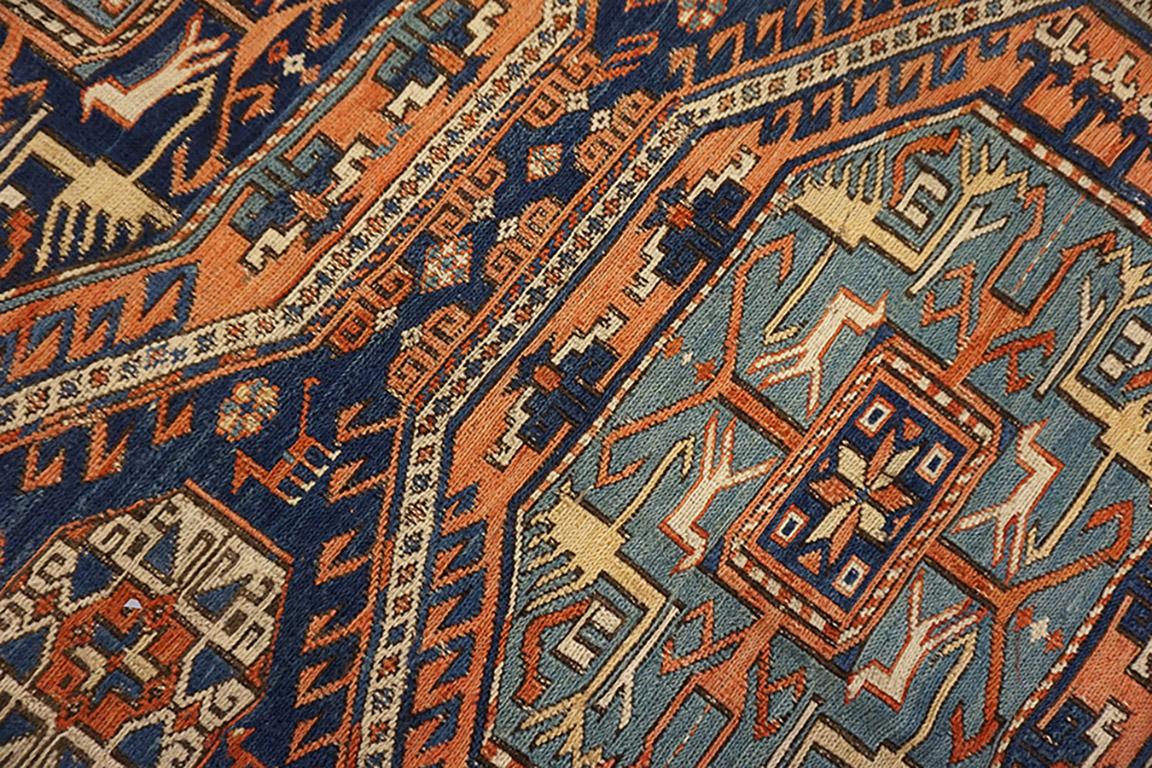 19th Century Caucasian Sumak Carpet ( 4'6