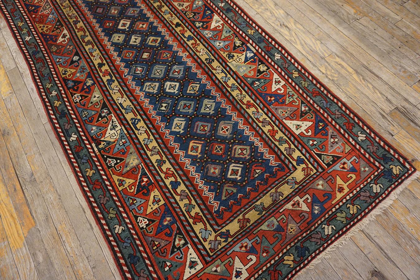 Late 19th Century 19th Century Caucasian Talish Carpet ( 3'8