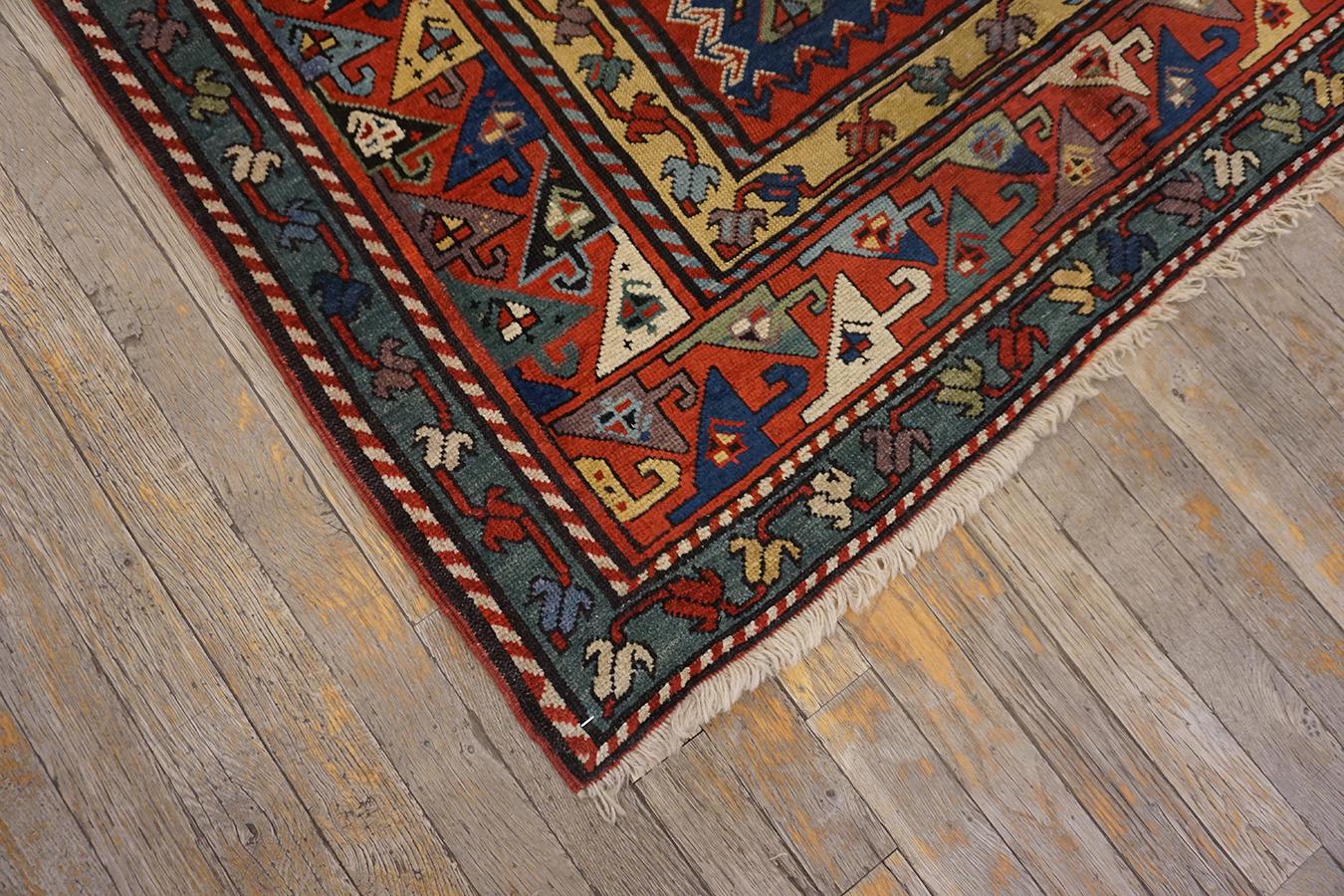 Wool 19th Century Caucasian Talish Carpet ( 3'8