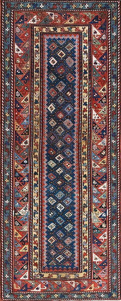 Antique 19th Century Caucasian Talish Carpet ( 3'8" x 9'4" - 112 x 285 )