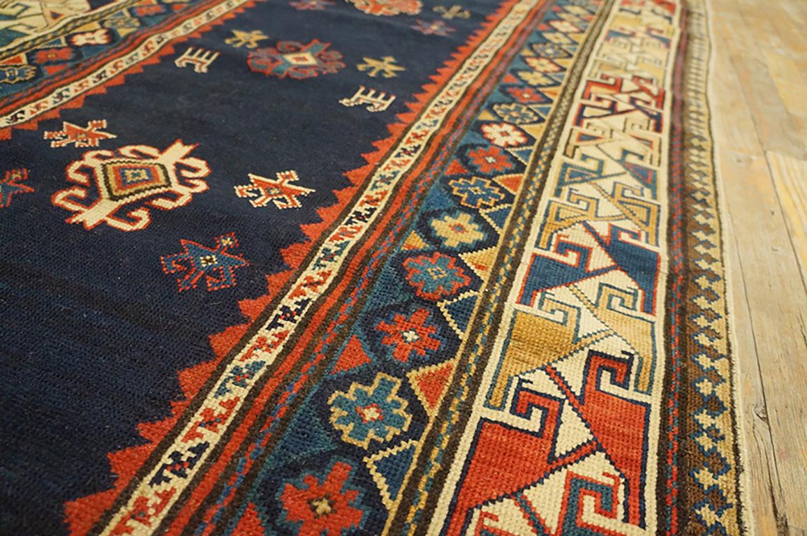 Tapis de course caucasien Talish du 19ème siècle ( 3'4