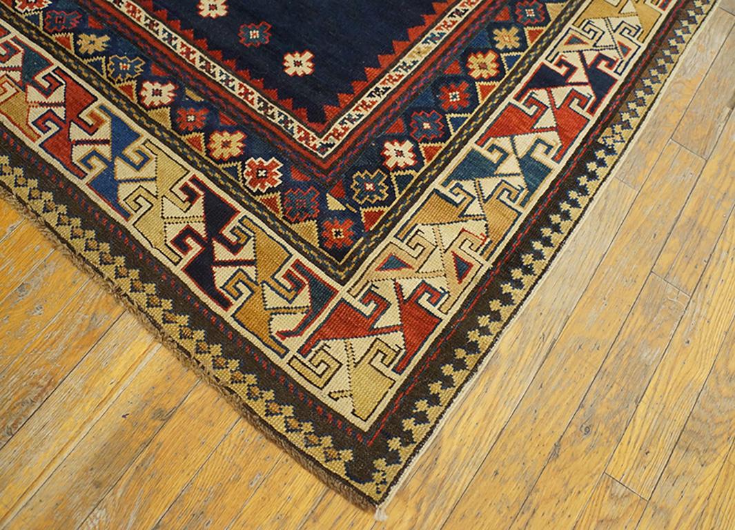 Tapis de course caucasien Talish du 19ème siècle ( 3'4