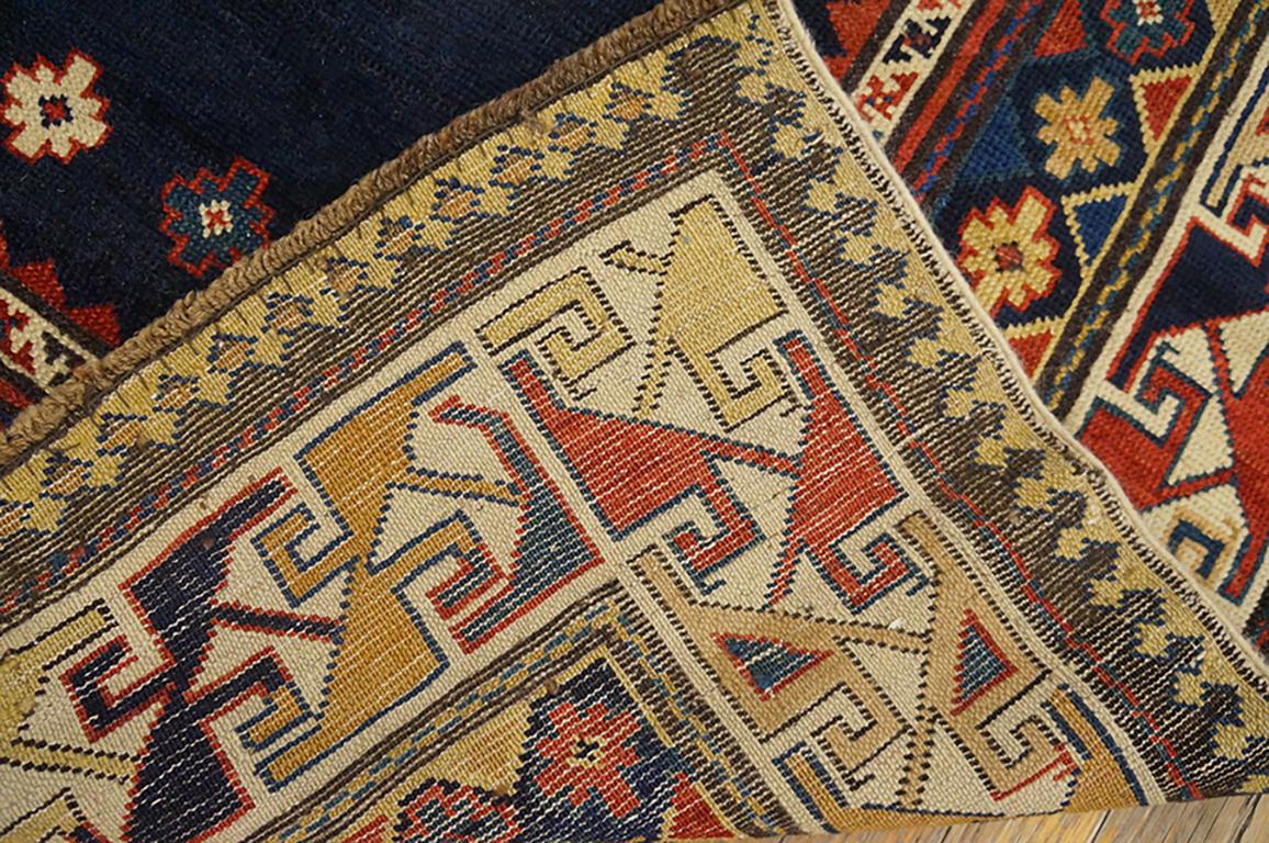 Tapis de course caucasien Talish du 19ème siècle ( 3'4