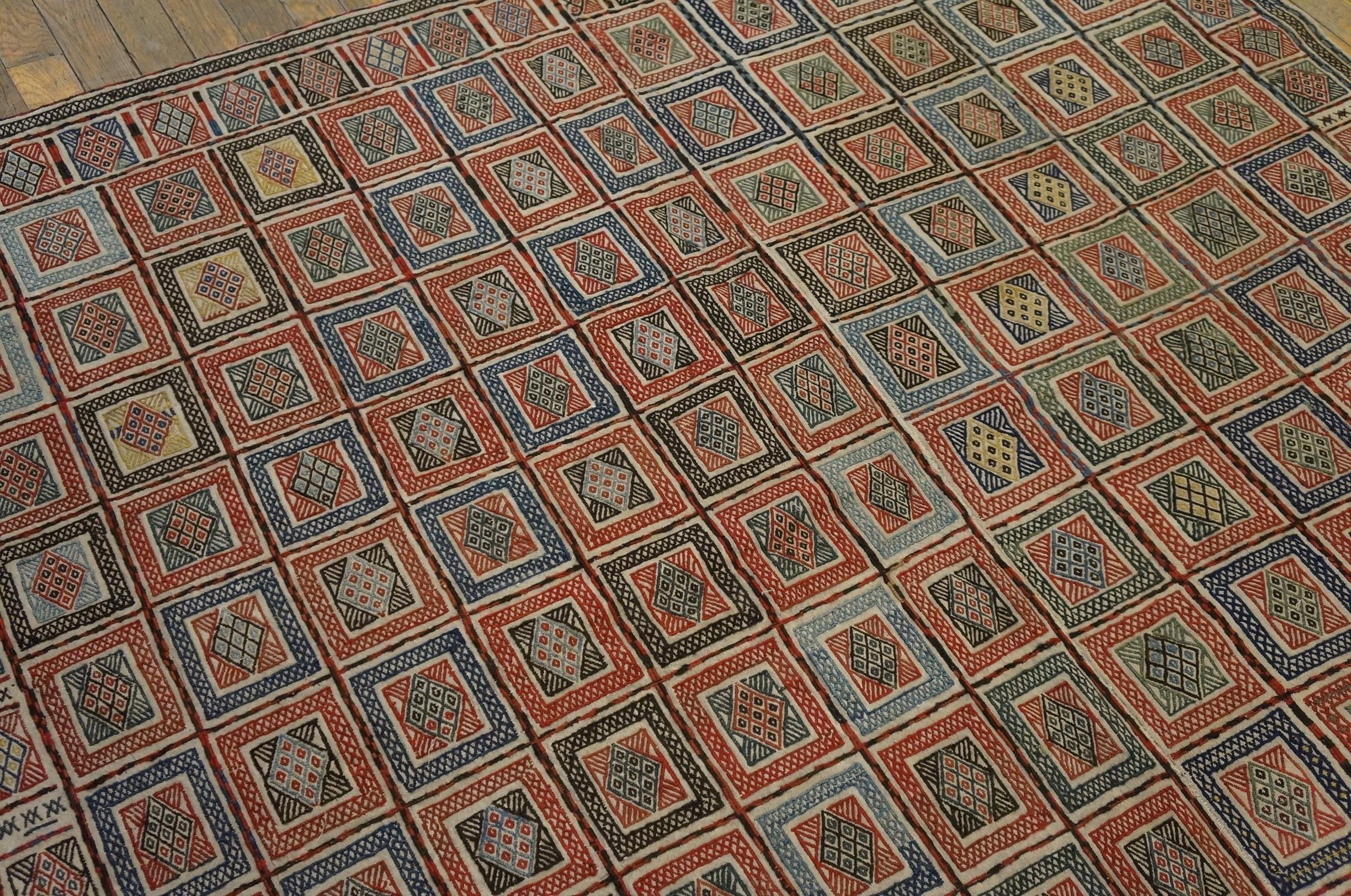 Fine XIX secolo Tappeto caucasico Verneh a tessitura piatta del XIX secolo ( 5'4