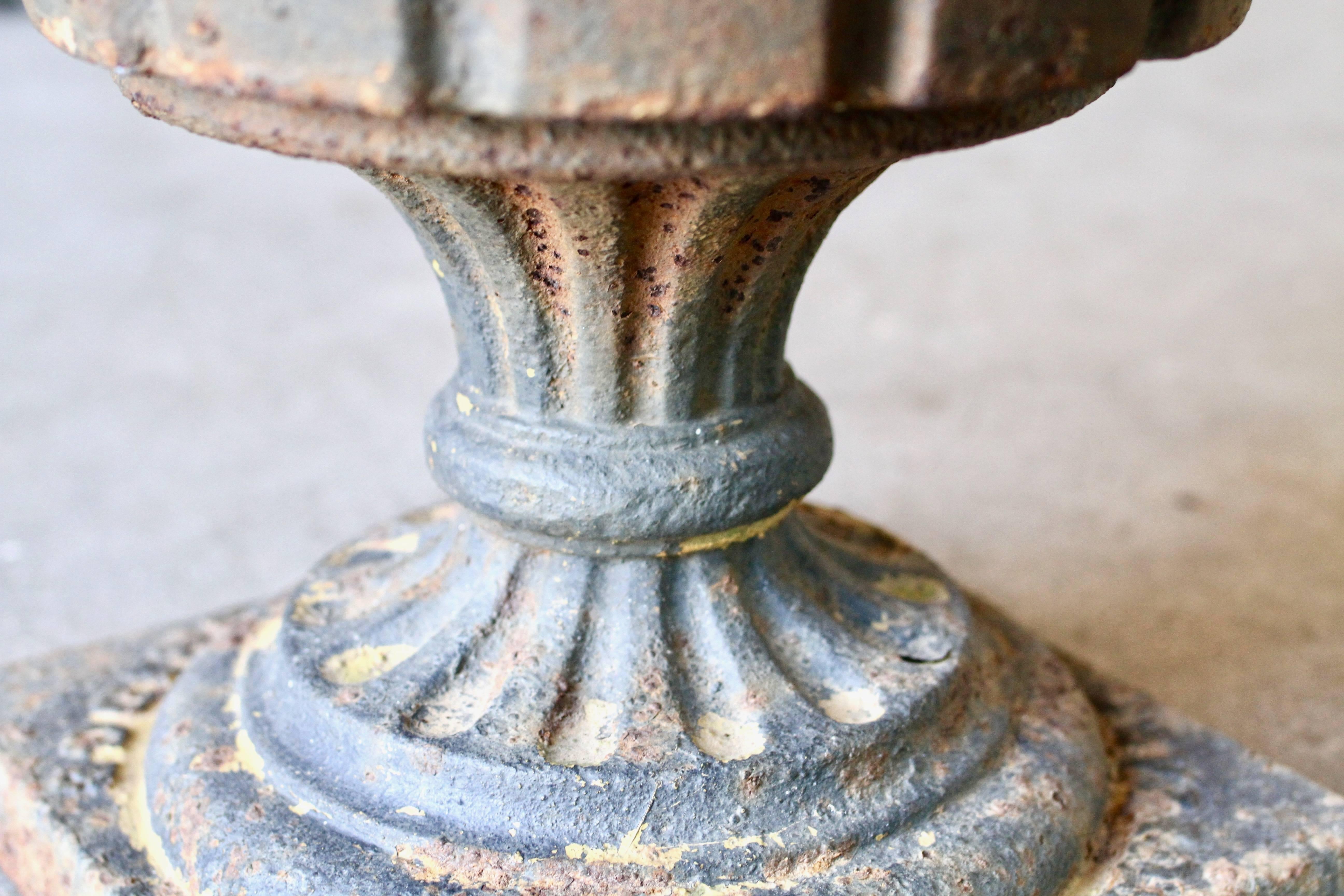 American 19th Century C.E. Walbridge Cast Iron Garden Urn For Sale