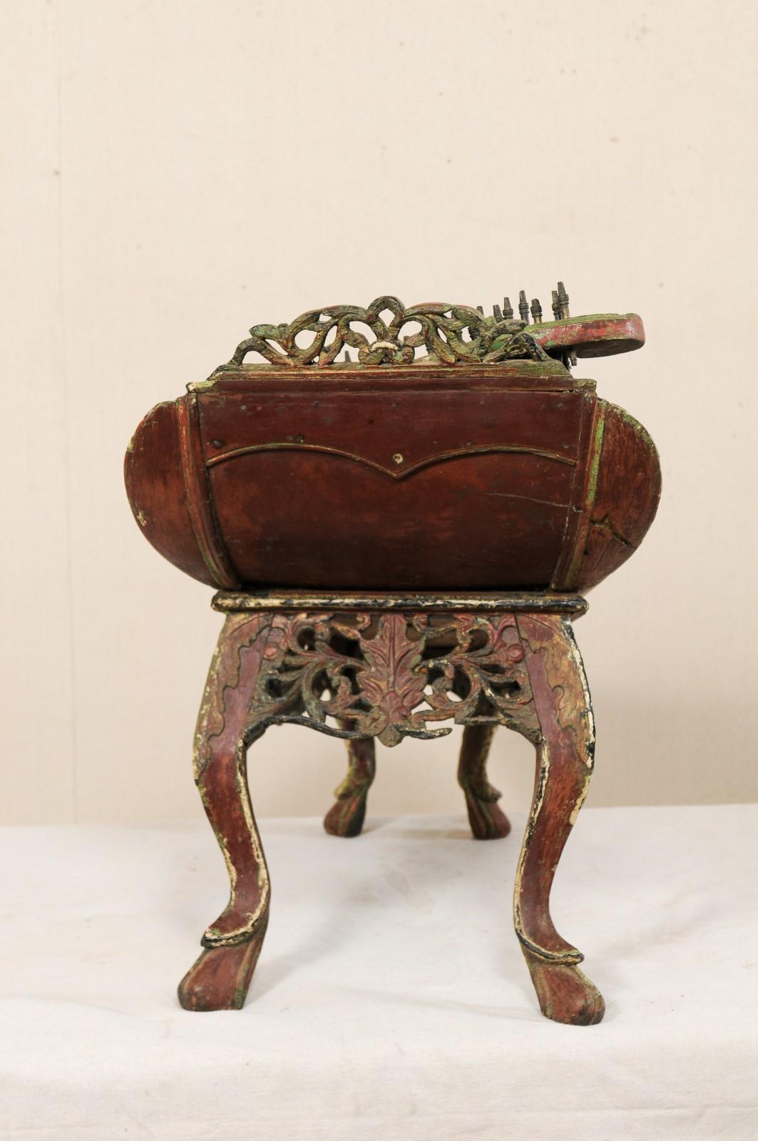 19th Century Celempung Musical Instrument from Java, Indonesia In Good Condition In Atlanta, GA