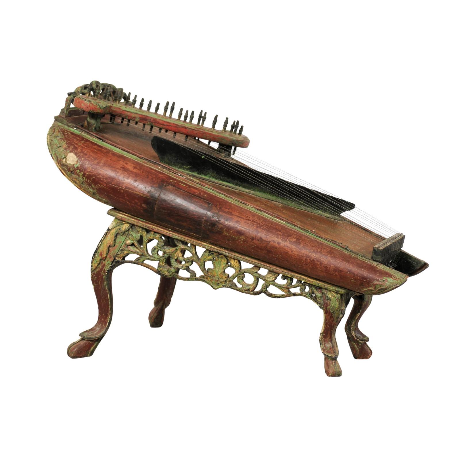 19th Century Celempung Musical Instrument from Java, Indonesia