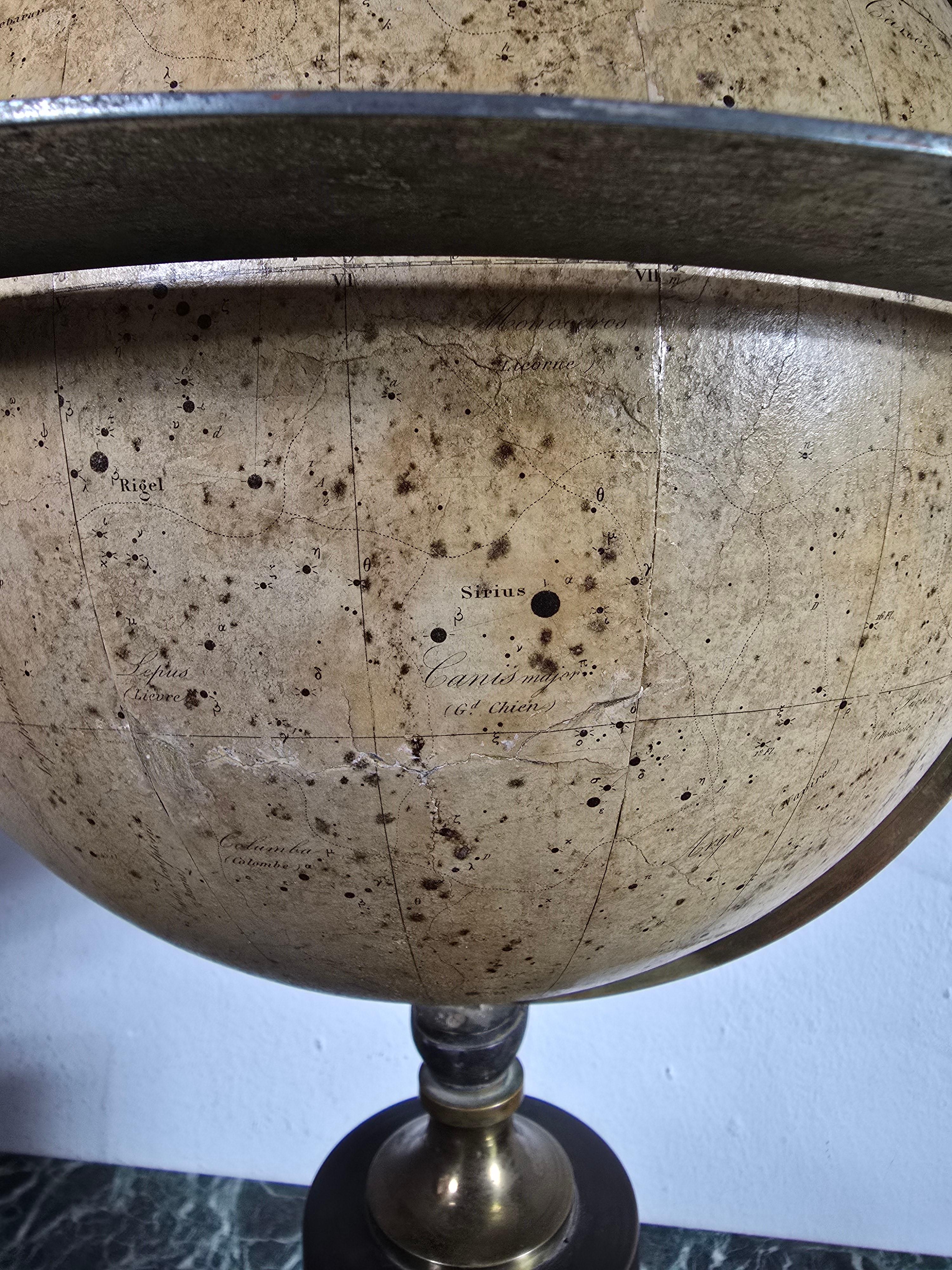 19th Century Celestial Globe by Charles Dien, Signed and Dedicated to M. A. Bouv For Sale 5