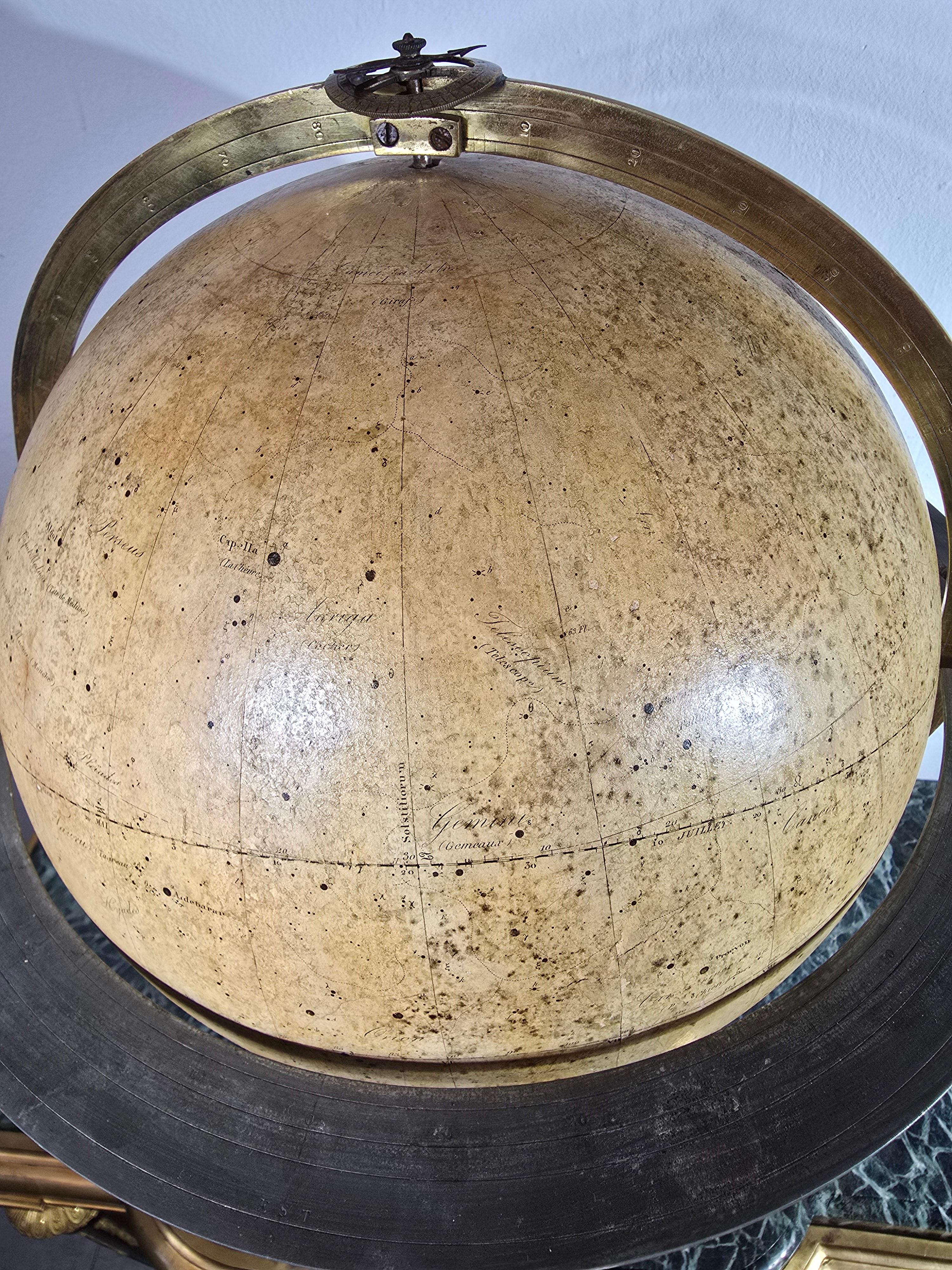 19th Century Celestial Globe by Charles Dien, Signed and Dedicated to M. A. Bouv For Sale 6