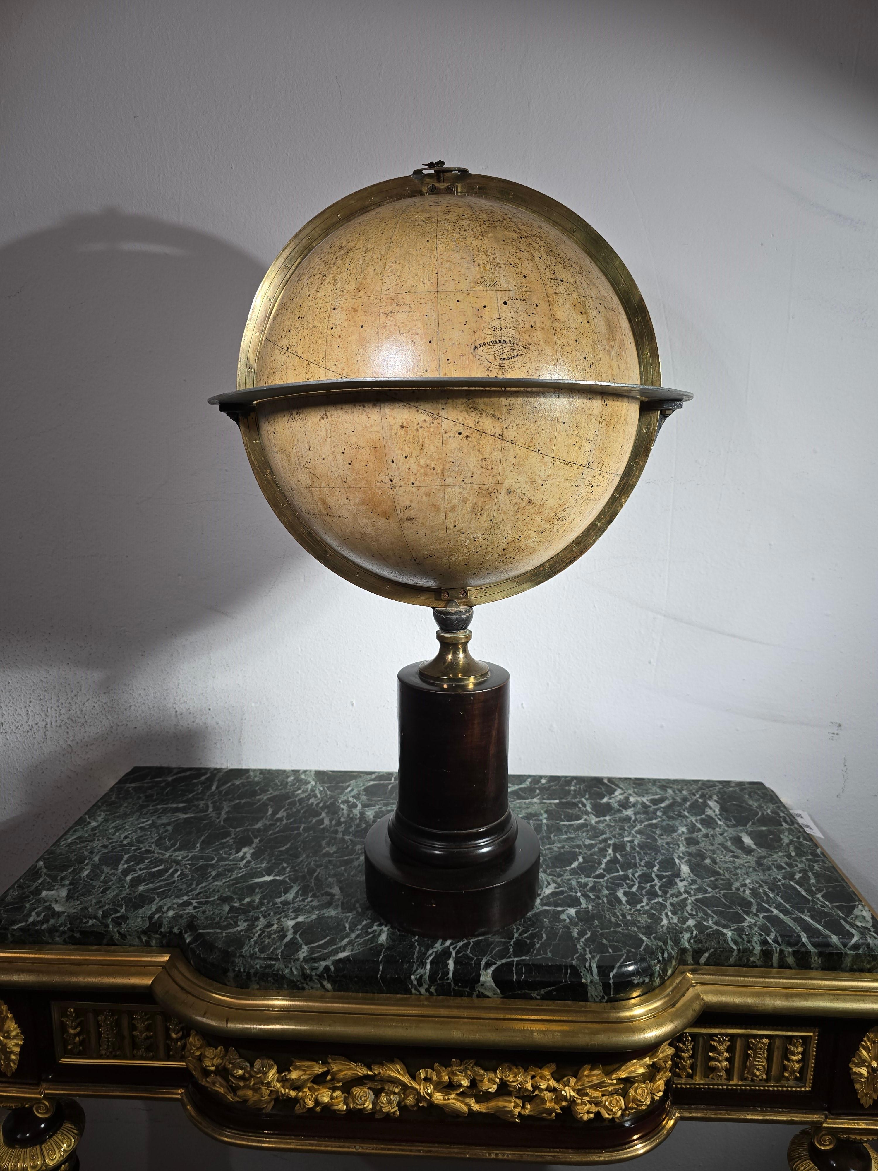 Rare and elegant 19th-century celestial globe signed: 