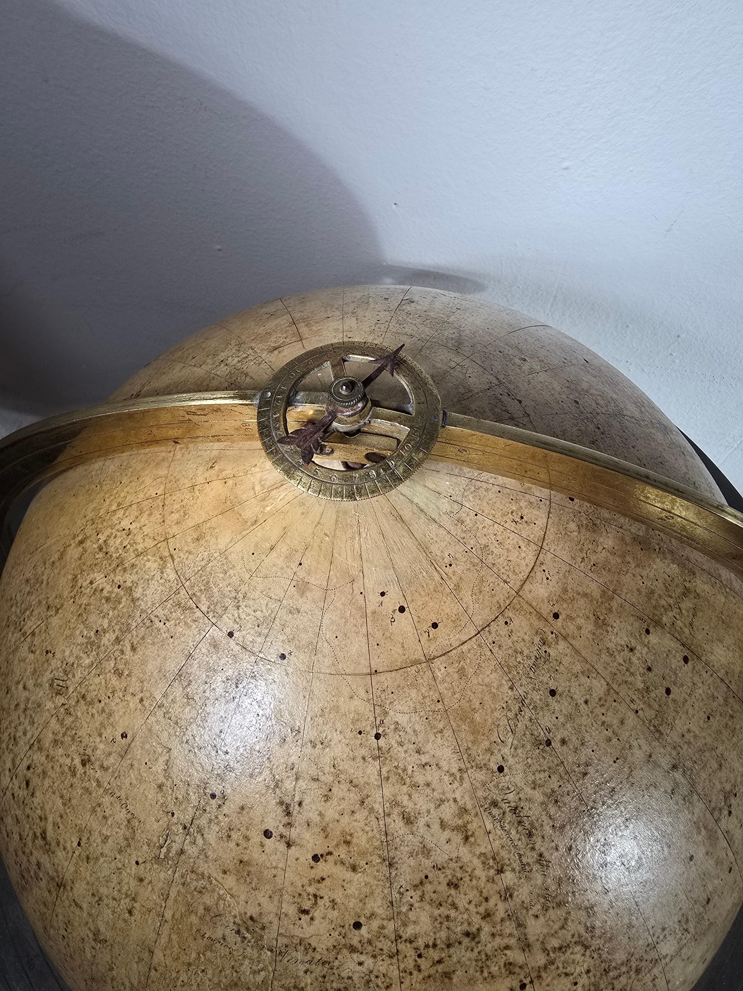 19th Century Celestial Globe by Charles Dien, Signed and Dedicated to M. A. Bouv For Sale 1
