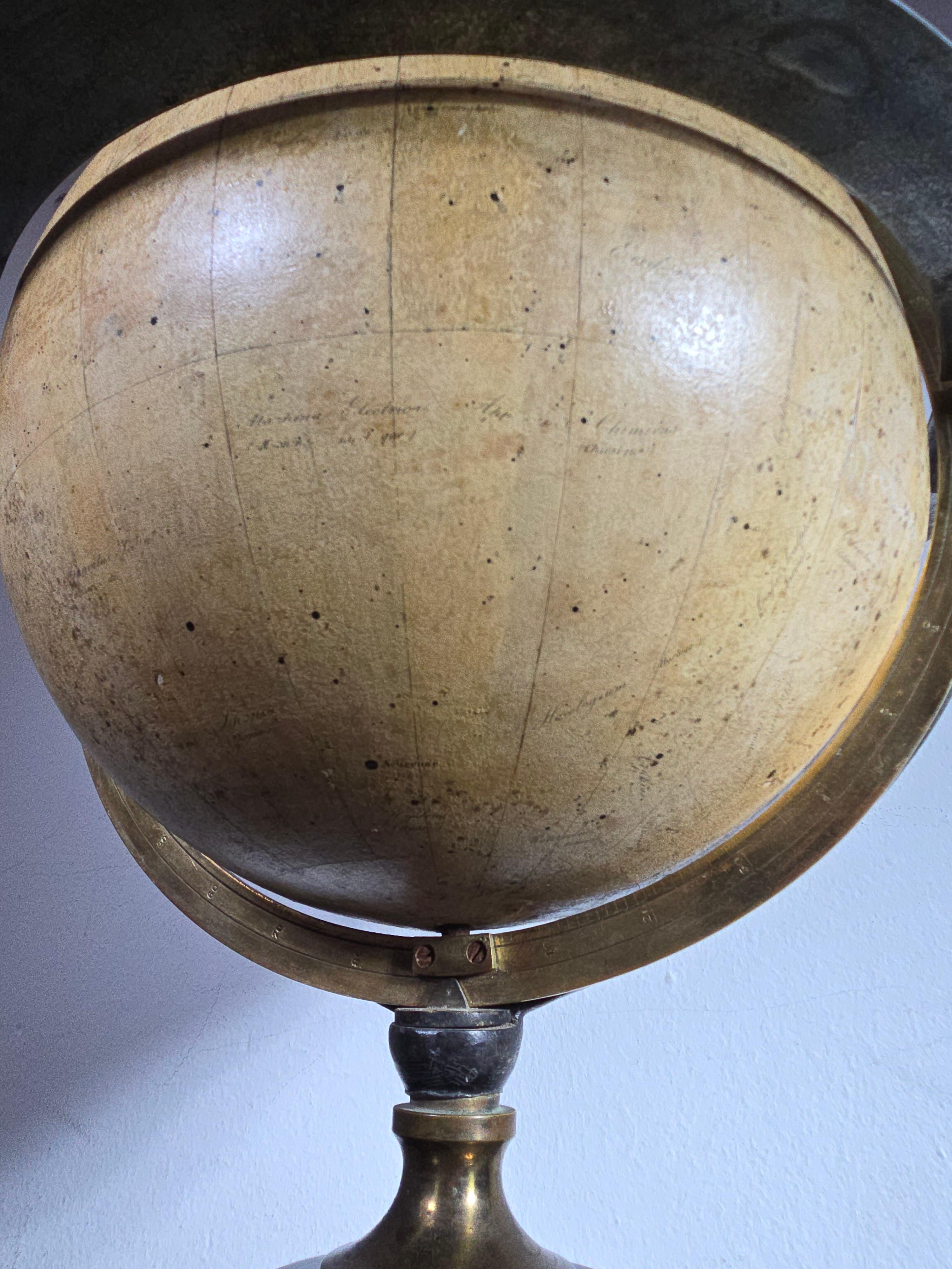 19th Century Celestial Globe by Charles Dien, Signed and Dedicated to M. A. Bouv For Sale 4