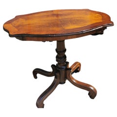 19th Century Center Table, Piedmont Region Italy, Antique Center Table