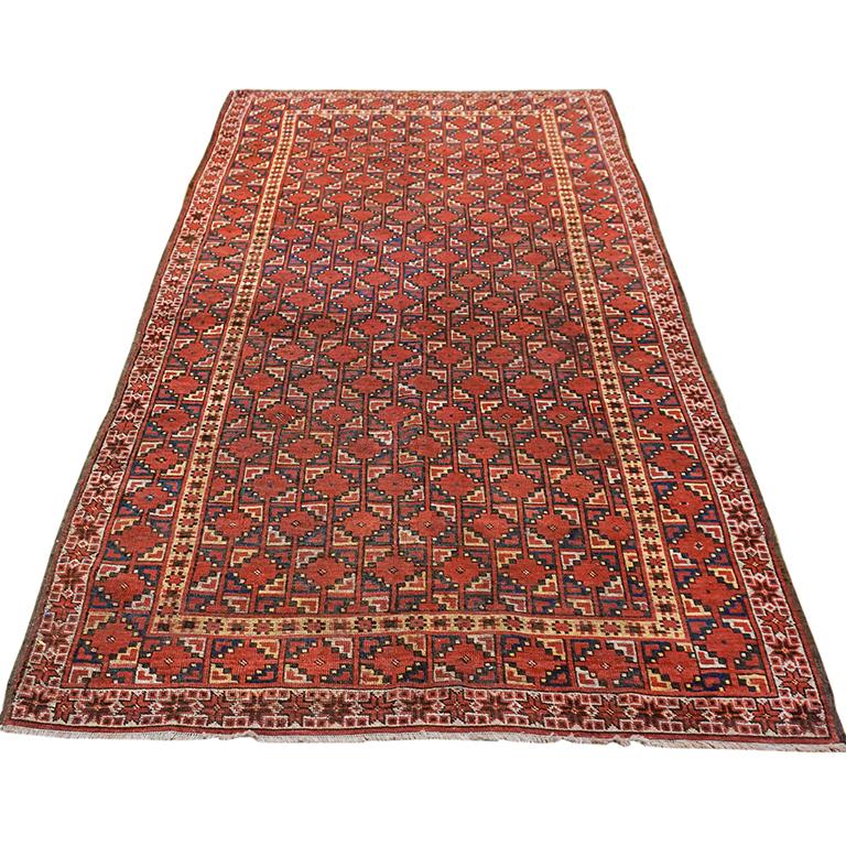 Zentralasiatischer Ersari Beshir-Teppich des 19. Jahrhunderts ( 4'10'' x 8'8'' - 147 x 264