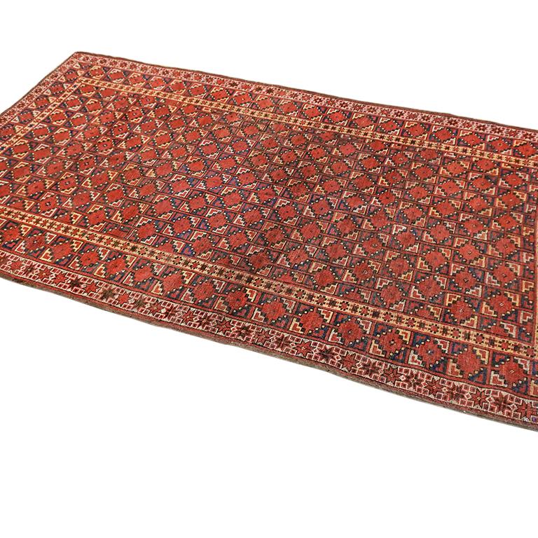 Zentralasiatischer Ersari Beshir-Teppich des 19. Jahrhunderts ( 4'10'' x 8'8'' - 147 x 264