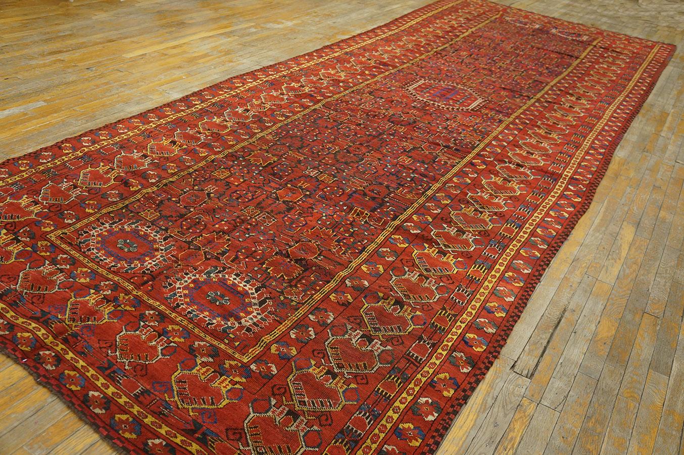 Wool 19th Century Central Asian Ersari-Beshir Gallery Carpet (6'6
