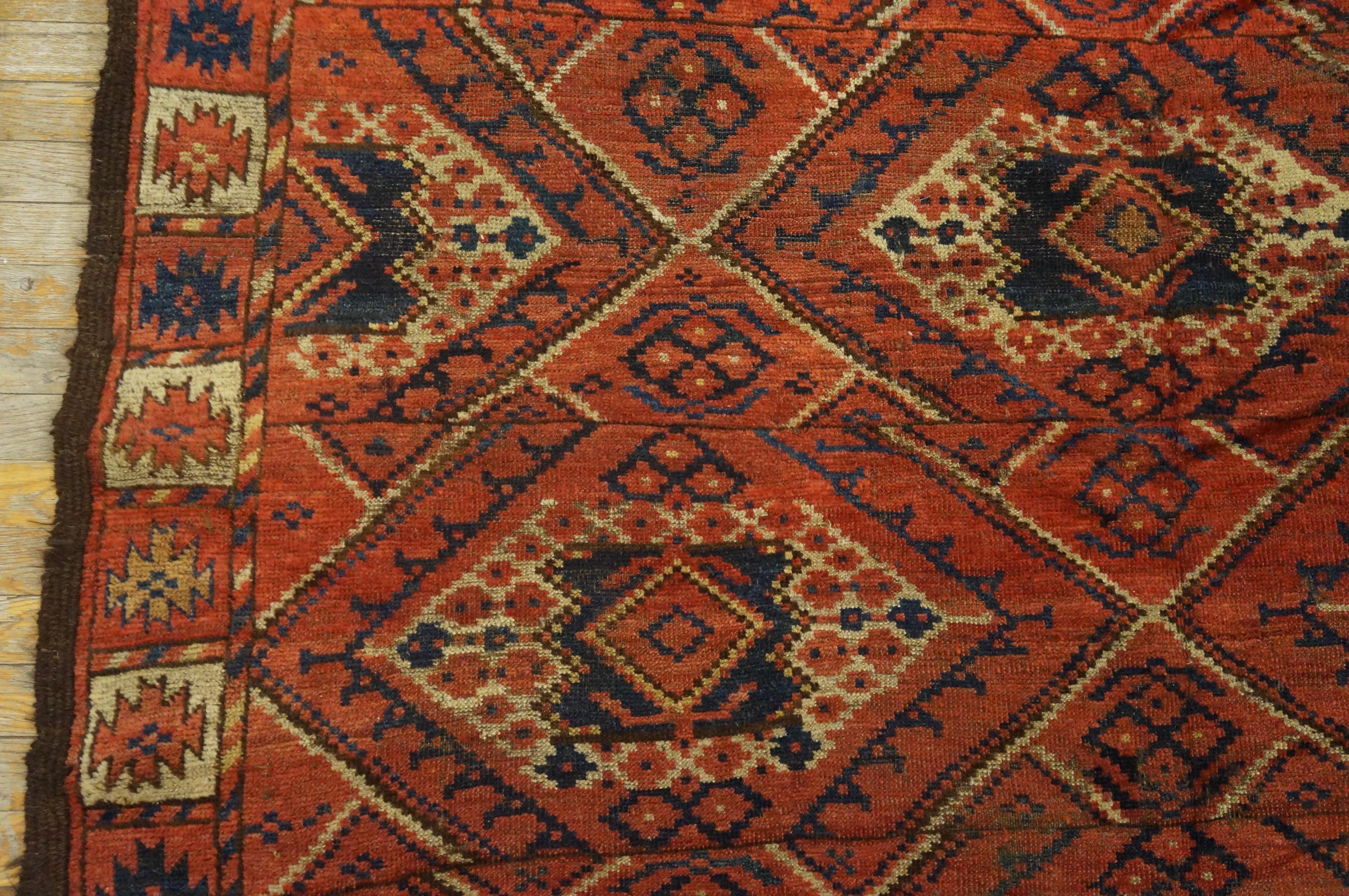 19th Century Central Asian Ersari Carpet ( 6'3