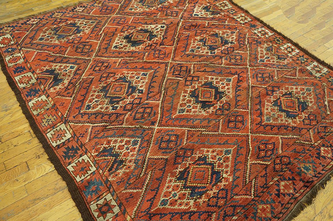 Alfombra Ersari de Asia Central del siglo XIX ( 6'3