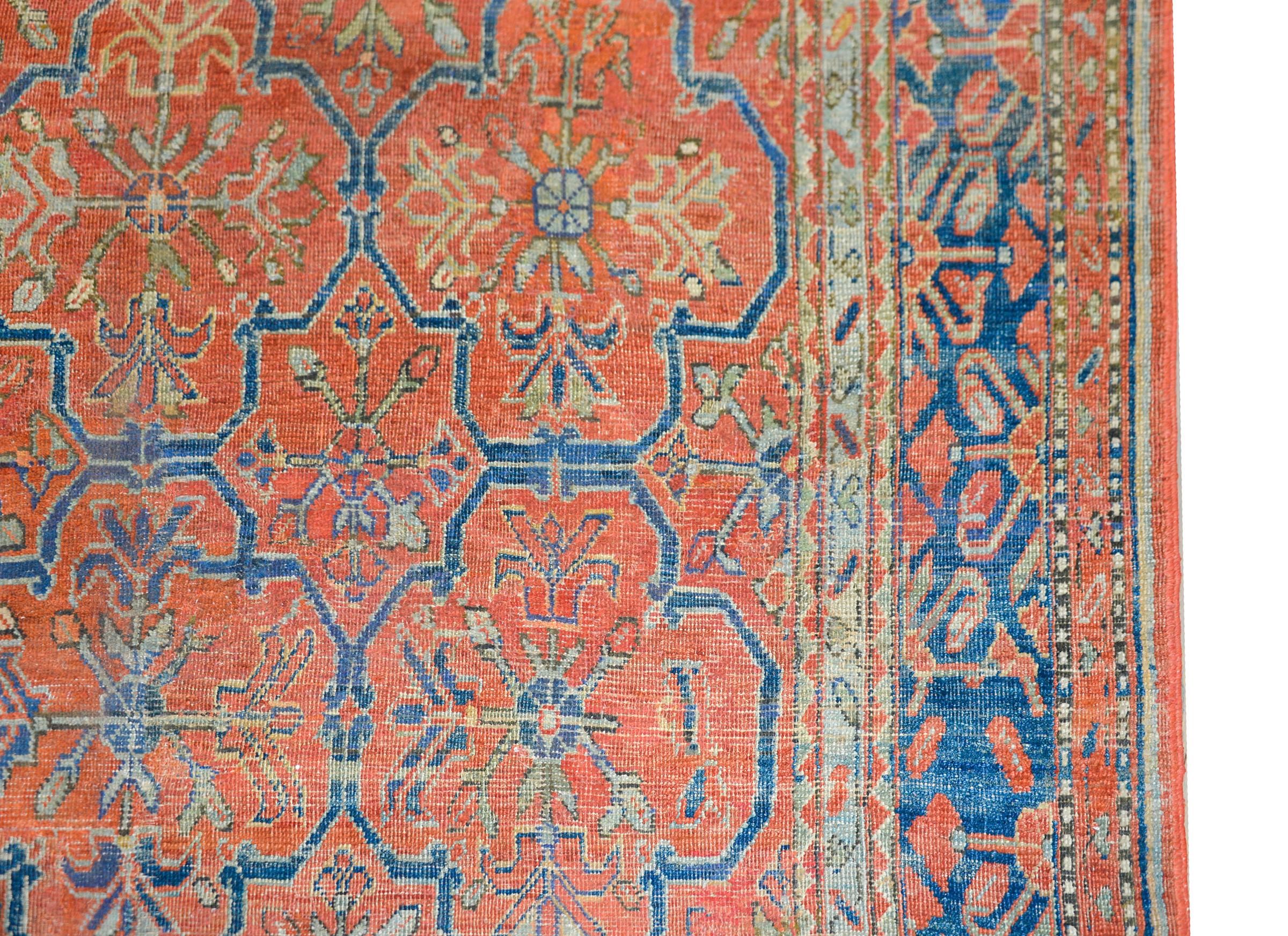 Hand-Knotted 19th Century Central Asian Rug For Sale