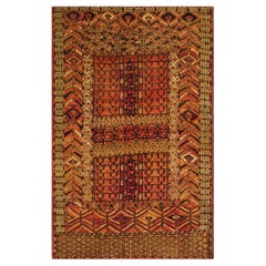 19th Century Central Asian Turkmen Engsi Carpet ( 3' 9" x 5' 5" - 114 x 165 )