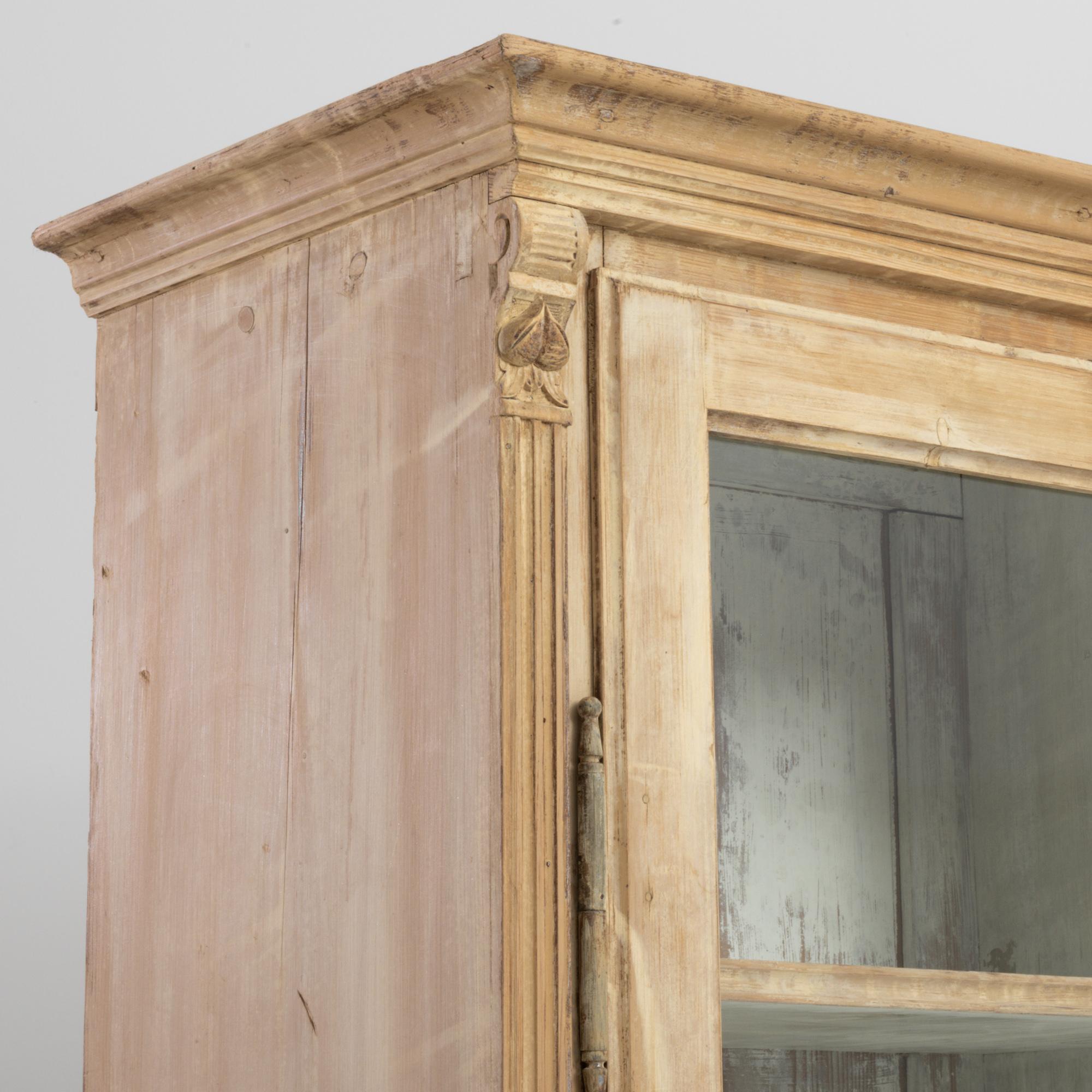 19th Century Central Europe Wooden Patinated Vitrine 1