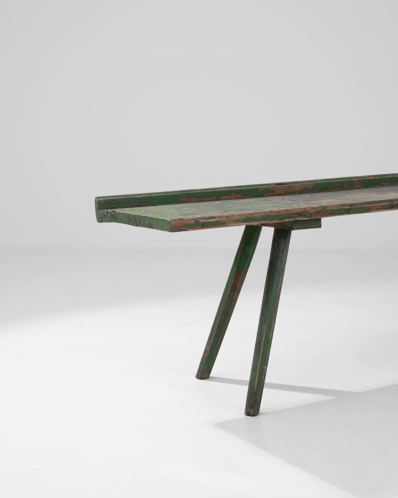 19th Century Central European Wood Patinated Bench 4