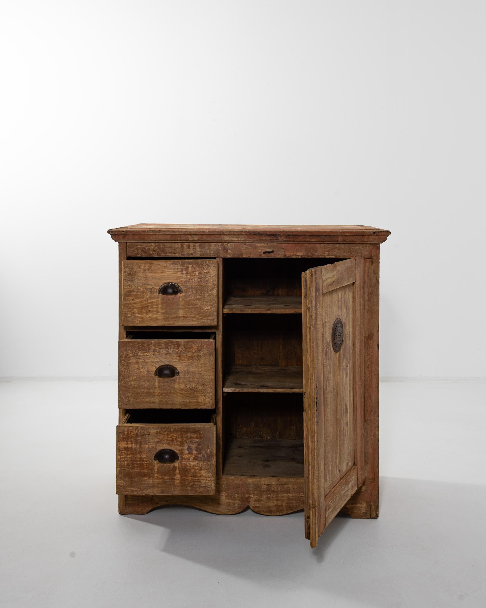 German 19th Century Central European Wooden Cupboard For Sale