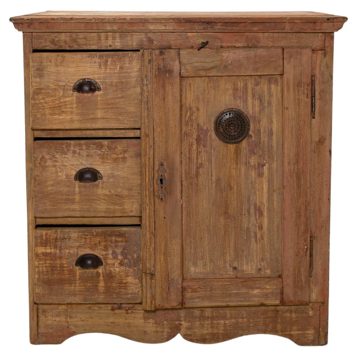 19th Century Central European Wooden Cupboard For Sale