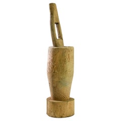 19th Century Central European Wooden Mortar and Pestle