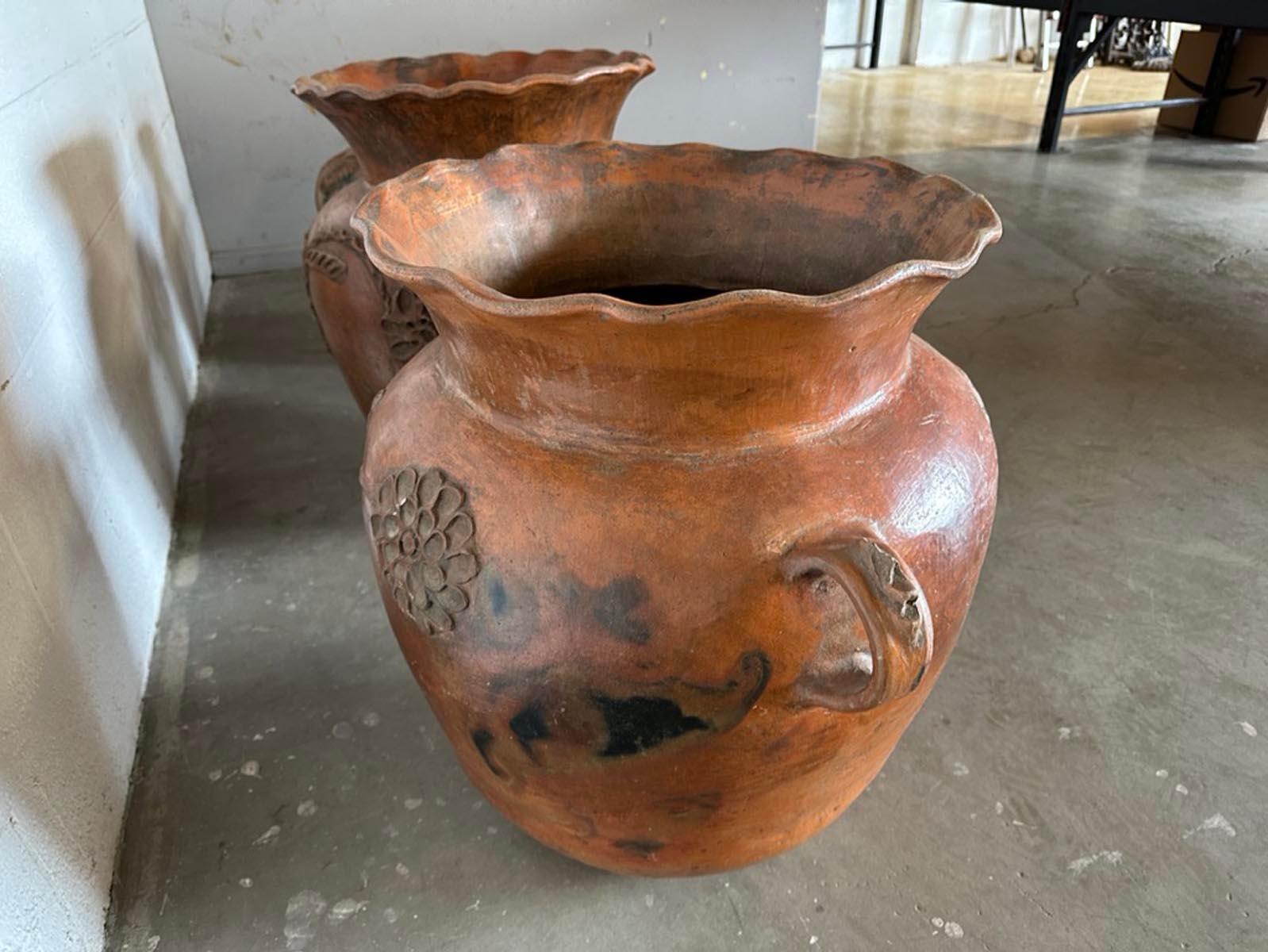19th Century Ceramic Floreros - Water Storage Pots For Sale 6