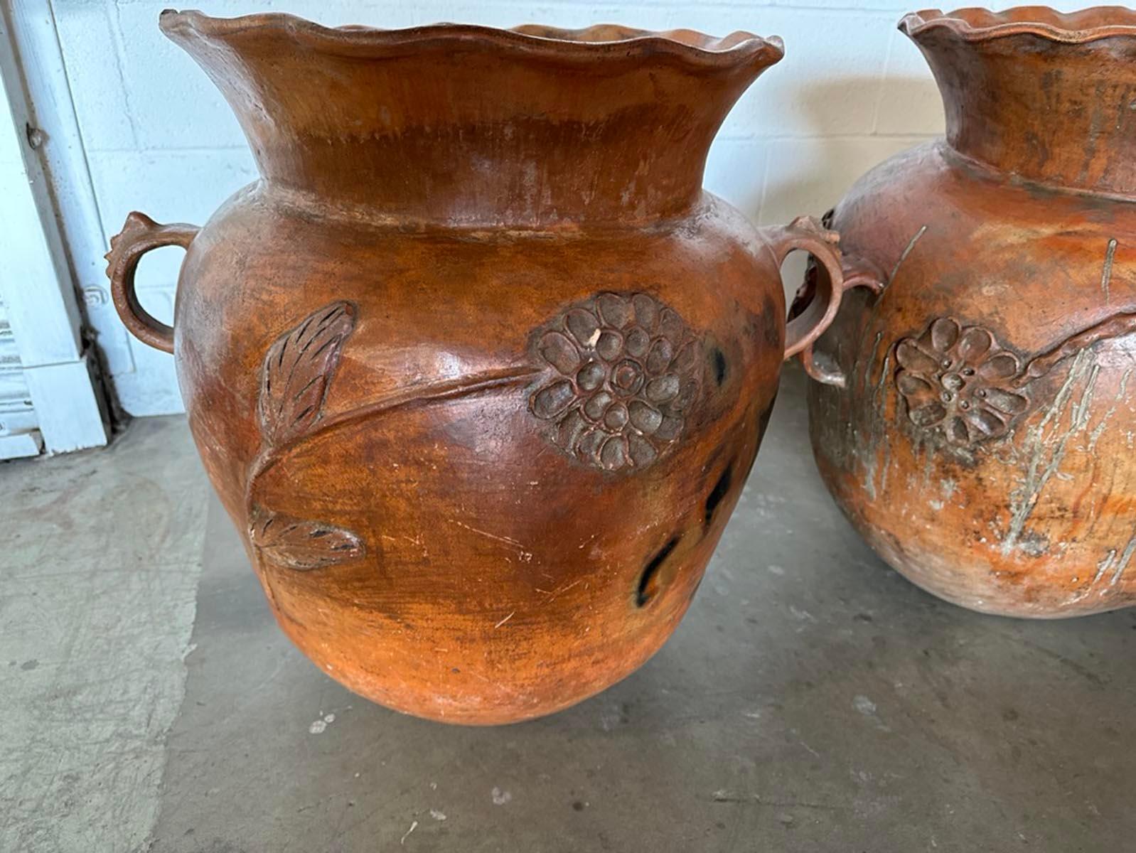 19th Century Ceramic Floreros - Water Storage Pots For Sale 1